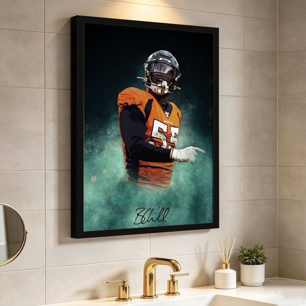 Bradley Chubb Celebrity Sports Art Poster School Dining Room Decoration 9 Canvas Wall Art Poster Decor Gift