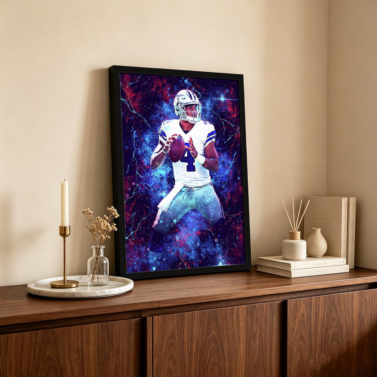 Dak Prescott Sports Celebrity Art Deco Poster 2 Canvas Wall Art Poster Decor Gift
