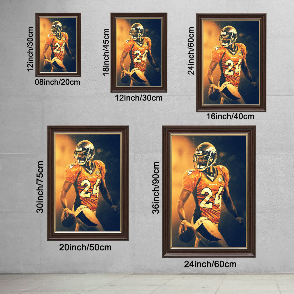Champ Bailey Art Sports Decorative Poster School Dormitory 2 Canvas Wall Art Poster Decor Gift