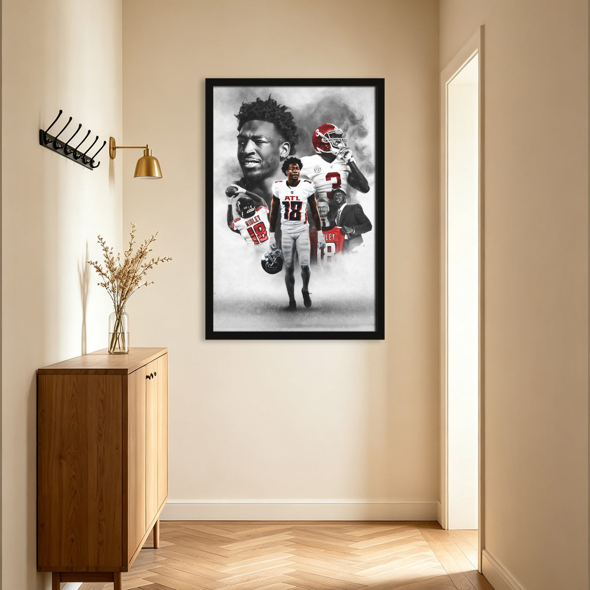 Calvin Ridley Art Sports Decorative Poster School Dormitory 8 Canvas Wall Art Poster Decor Gift