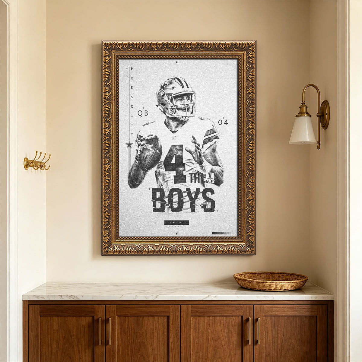 Dak Prescott Celebrity Sports Art Poster School Dining Room Decoration 1 Canvas Wall Art Poster Decor Gift