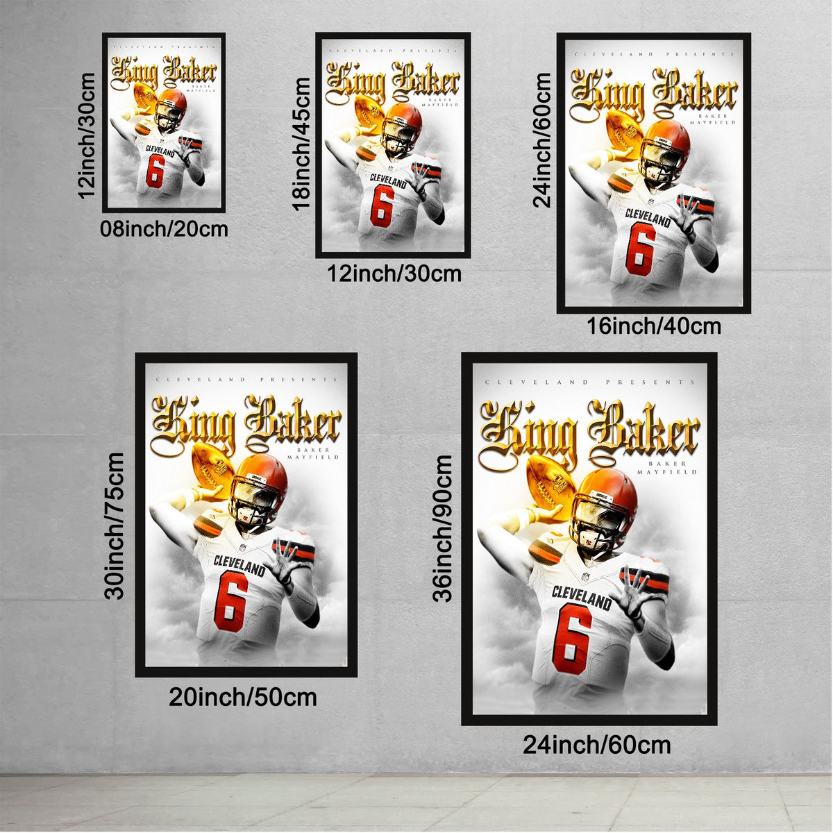 Baker Mayfield Celebrity Sports Art Poster School Dining Room Decoration 4 Canvas Wall Art Poster Decor Gift