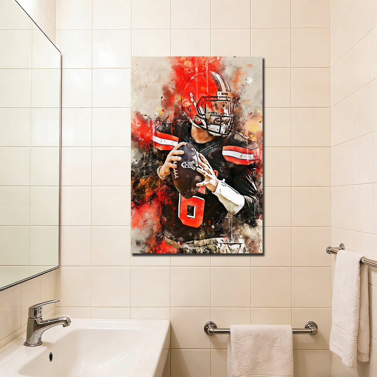 Baker Mayfield Celebrity Sports Art Poster School Dining Room Decoration 10 Canvas Wall Art Poster Decor Gift