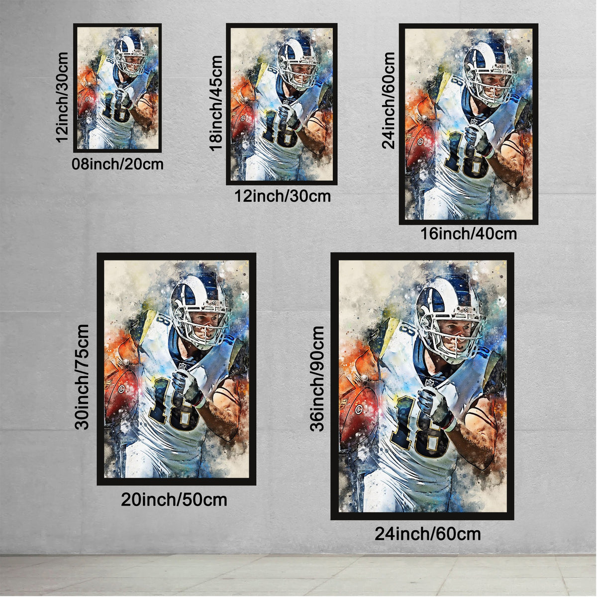 Cooper Kupp Celebrity Sports Art Poster School Dining Room Decoration 8 Canvas Wall Art Poster Decor Gift