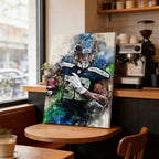 Chris Carson Celebrity Sports Art Poster School Dining Room Decoration 0 Canvas Wall Art Poster Decor Gift