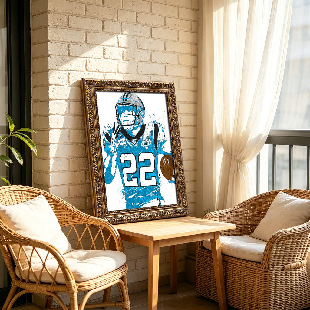 Christian McCaffrey Art Poster 1 Canvas Wall Art Poster Decor Gift