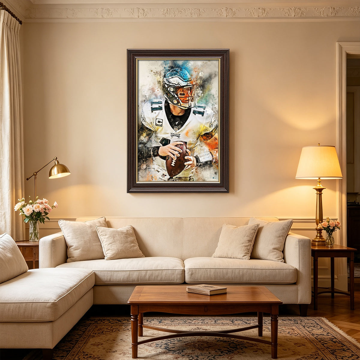 Carson Wentz Celebrity Sports Art Poster School Dining Room Decoration 7 Canvas Wall Art Poster Decor Gift