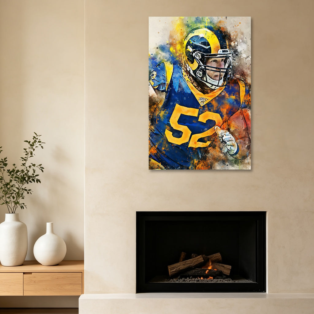 Clay Matthews Celebrity Sports Art Poster School Dining Room Decoration 1 Canvas Wall Art Poster Decor Gift
