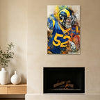 Clay Matthews Celebrity Sports Art Poster School Dining Room Decoration 1 Canvas Wall Art Poster Decor Gift
