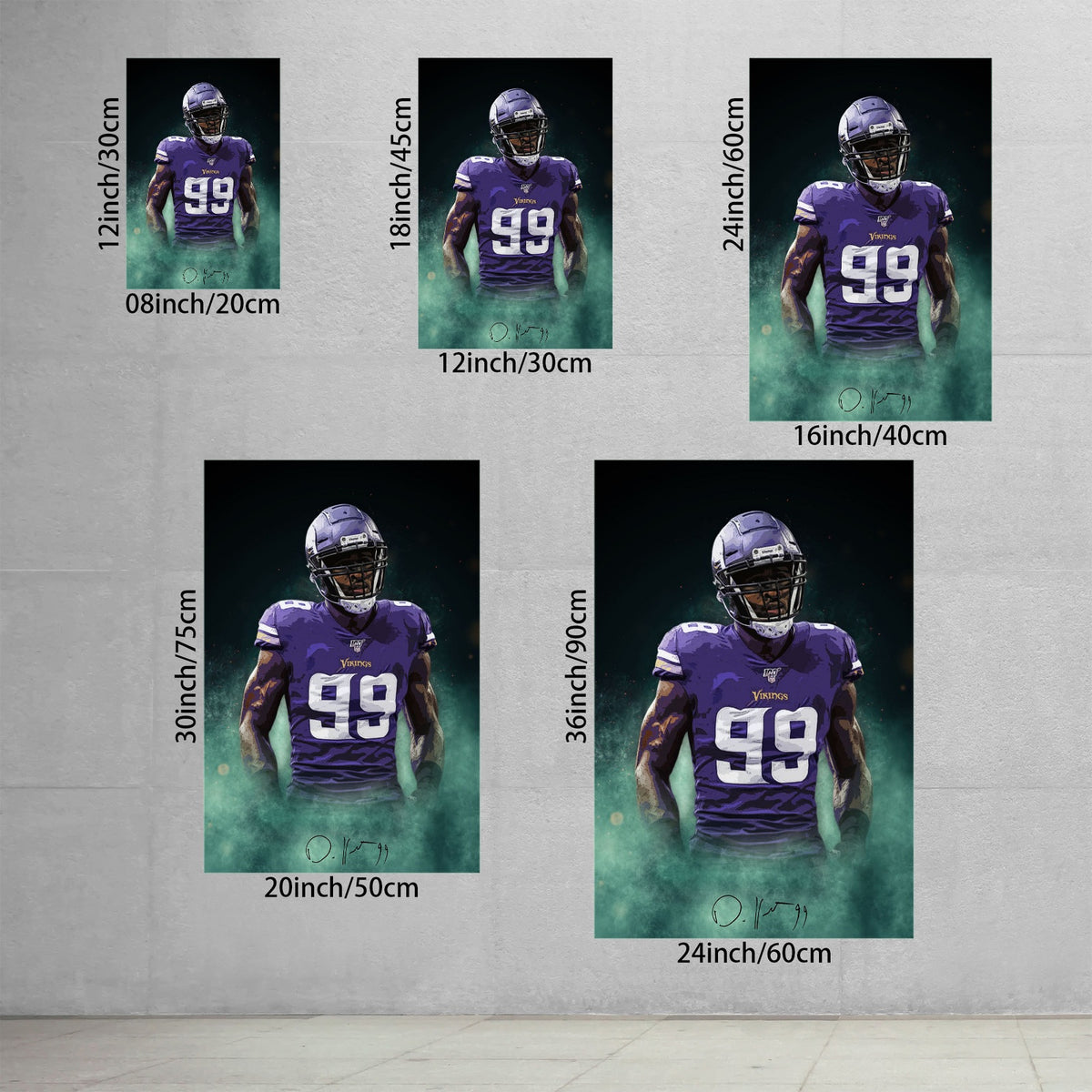Danielle Hunter Celebrity Sports Art Poster School Dining Room Decoration 7 Canvas Wall Art Poster Decor Gift