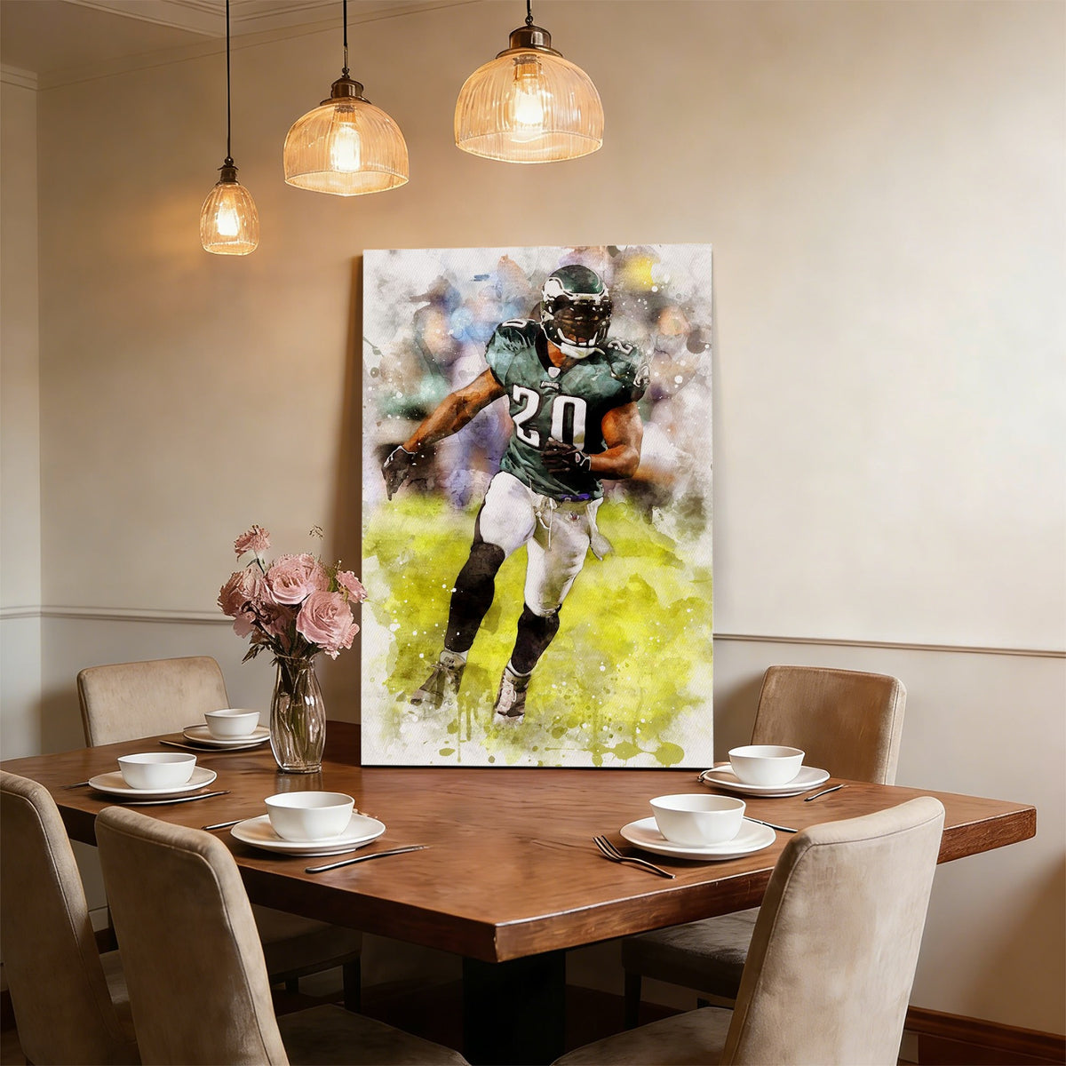 Brian Dawkins Art Poster 2 Canvas Wall Art Poster Decor Gift