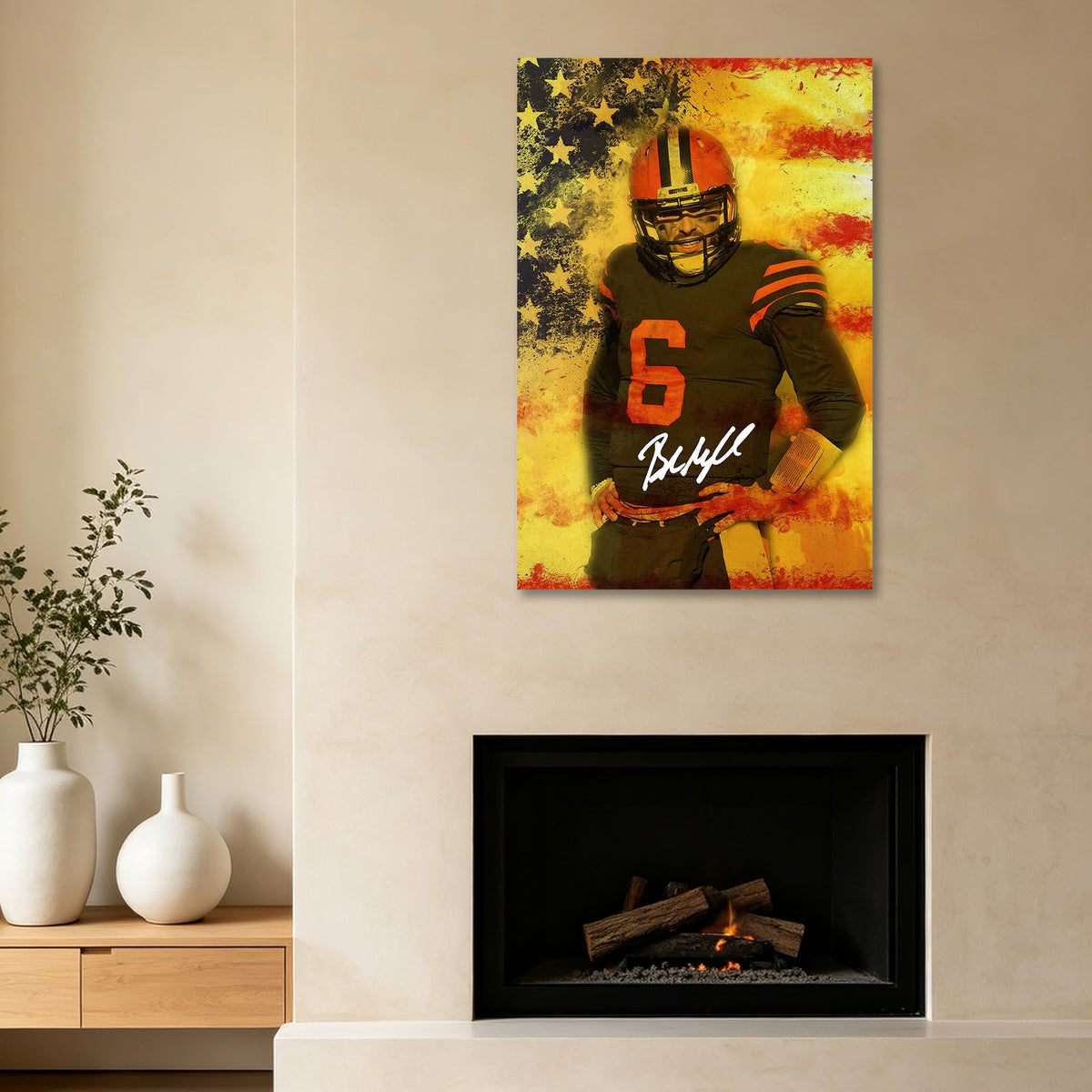 Baker Mayfield Sports Celebrity Art Deco Poster 4 Canvas Wall Art Poster Decor Gift