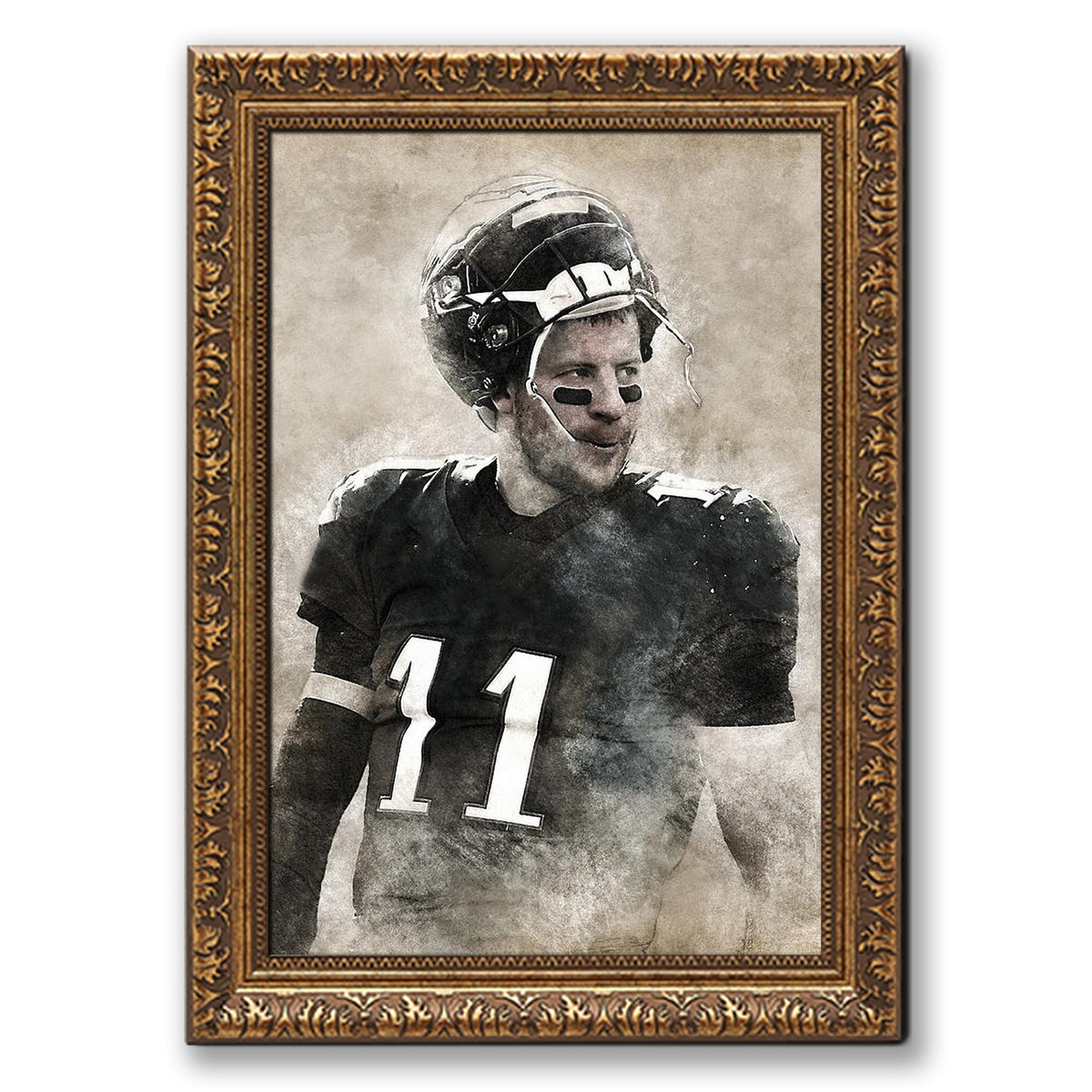 Carson Wentz Sports Celebrity Art Deco Poster 1 Canvas Wall Art Poster Decor Gift
