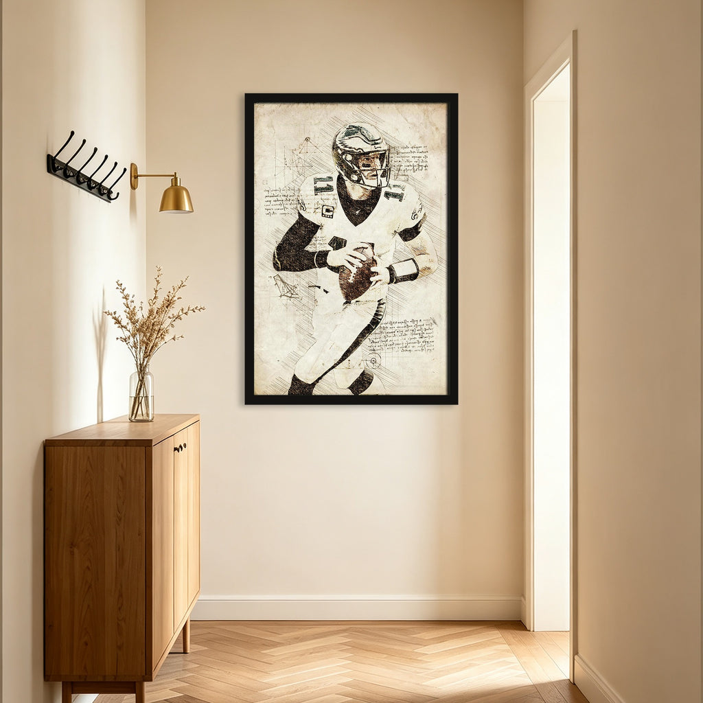 Carson Wentz Sports Celebrity Art Deco Poster 5 Canvas Wall Art Poster Decor Gift