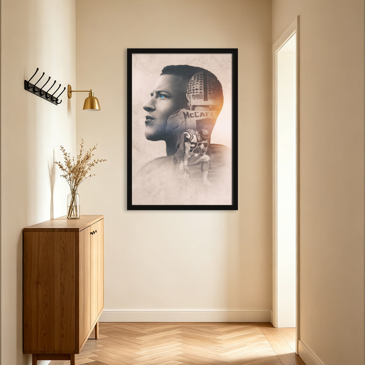 Christian McCaffrey Art Sports Decorative Poster School Dormitory 6 Canvas Wall Art Poster Decor Gift