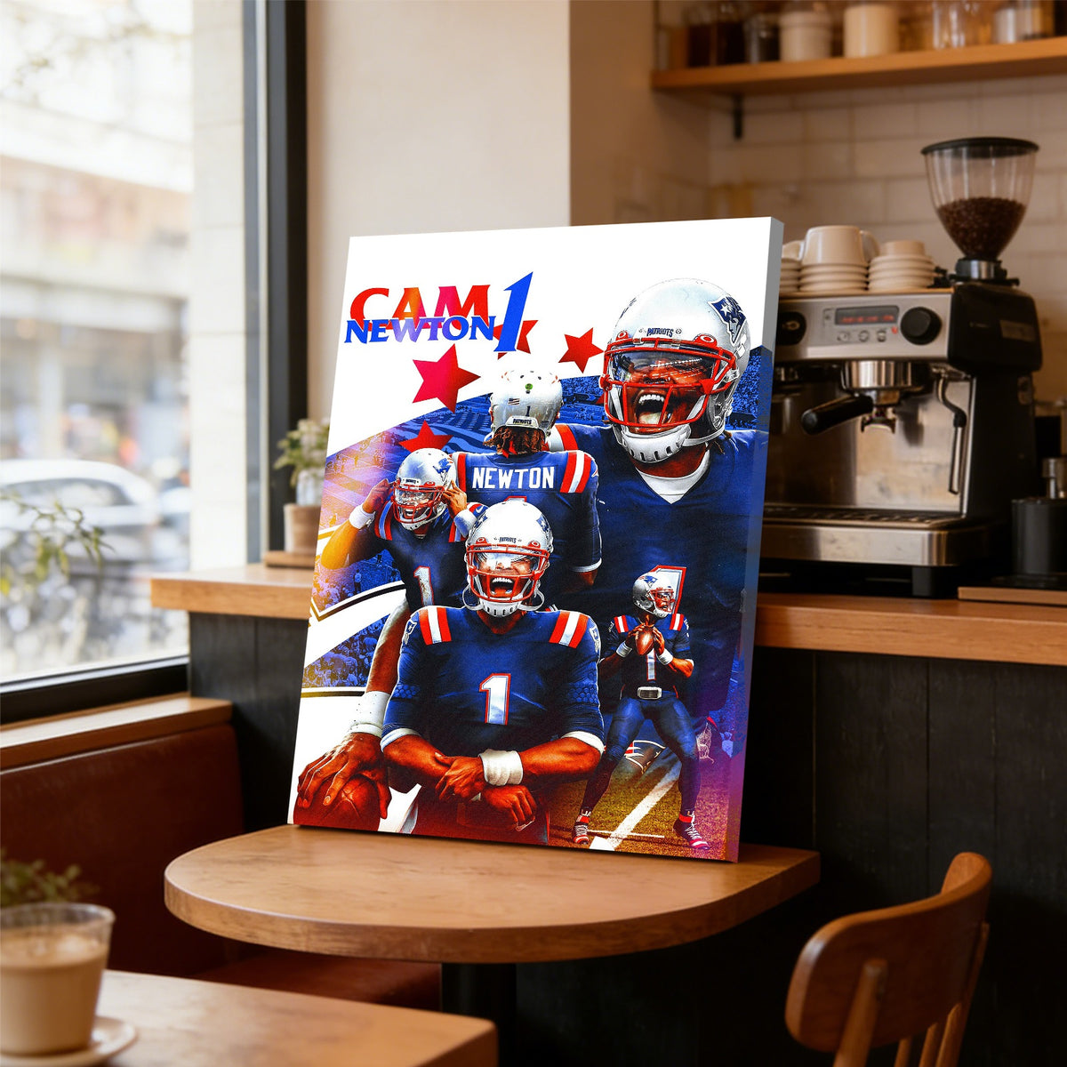 Cam Newton Sports Celebrity Art Deco Poster 1 Canvas Wall Art Poster Decor Gift