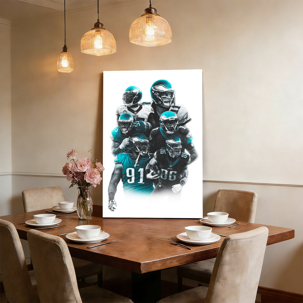 Carson Wentz Alshon Jeffery Art Sports Decorative Poster School Dormitory 6 Canvas Wall Art Poster Decor Gift