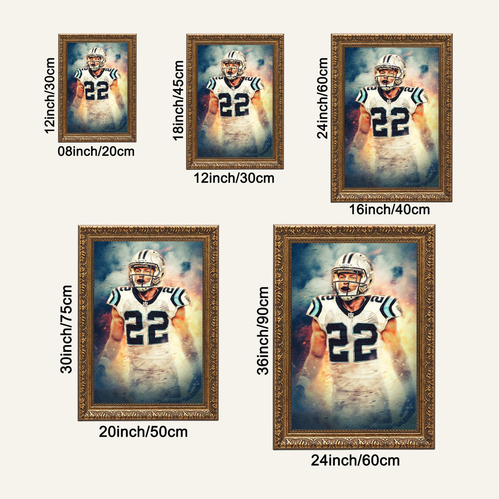 Christian McCaffrey Art Sports Decorative Poster School Dormitory 2 Canvas Wall Art Poster Decor Gift
