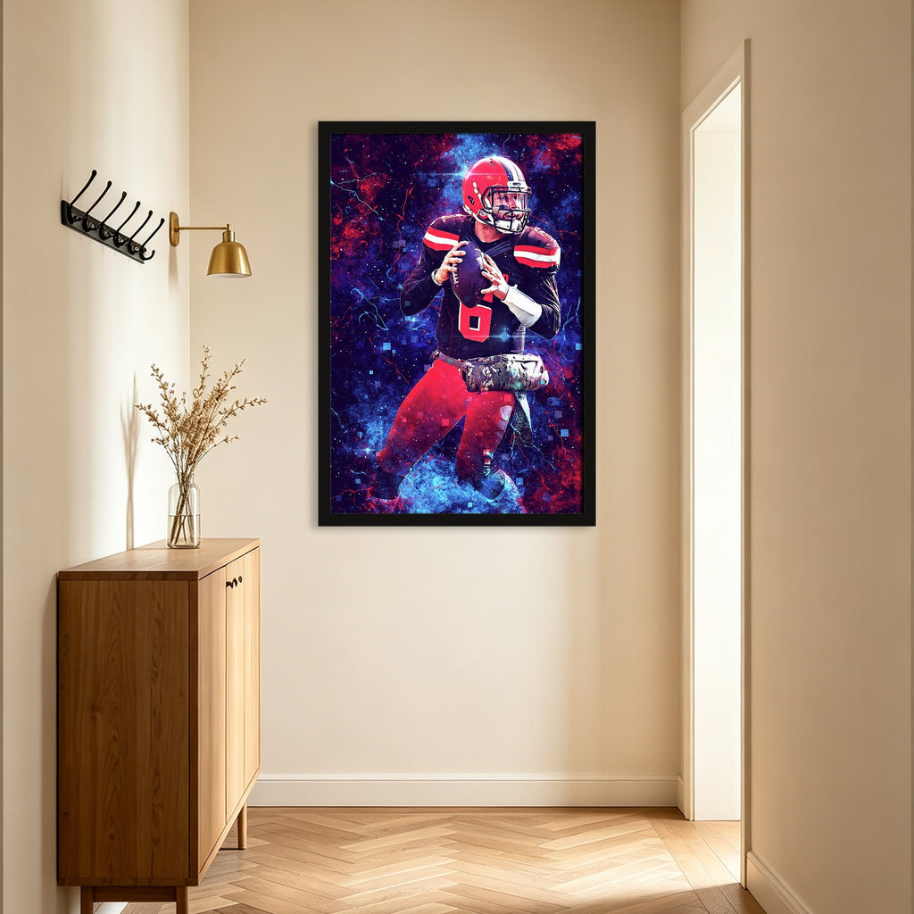 Baker Mayfield Sports Celebrity Art Deco Poster 3 Canvas Wall Art Poster Decor Gift