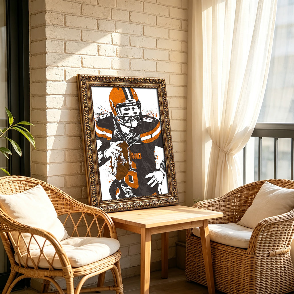 Baker Mayfield Celebrity Sports Art Poster School Dining Room Decoration 7 Canvas Wall Art Poster Decor Gift