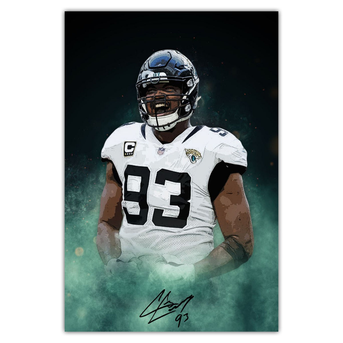 Calais Campbell Celebrity Sports Art Poster School Dining Room Decoration 7 Canvas Wall Art Poster Decor Gift