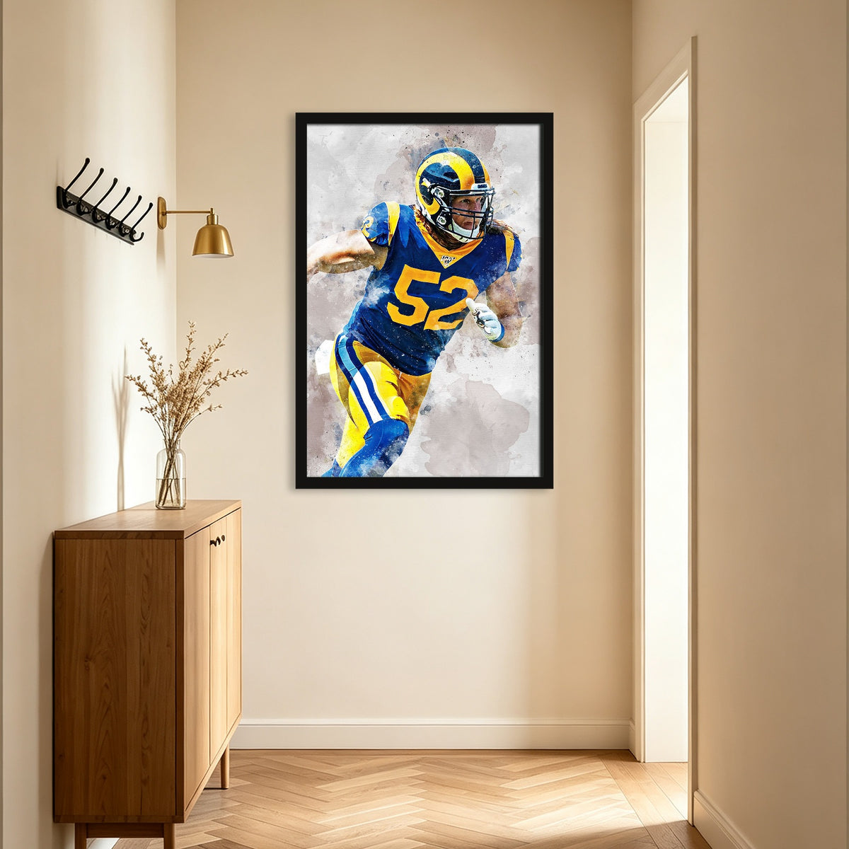 Clay Matthews Celebrity Sports Art Poster School Dining Room Decoration 3 Canvas Wall Art Poster Decor Gift