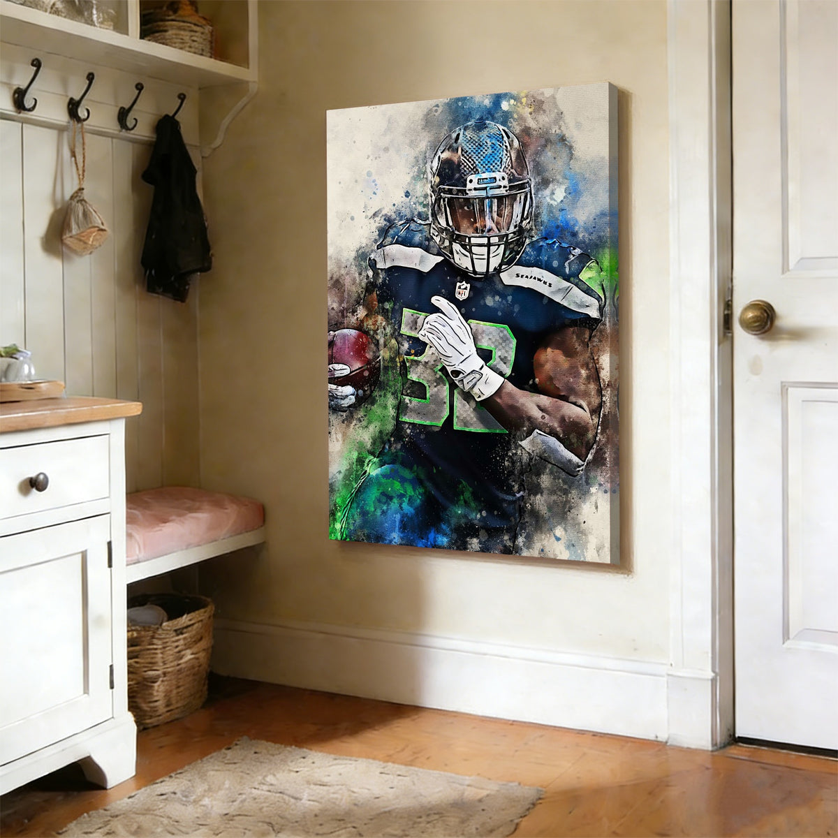 Chris Carson Celebrity Sports Art Poster School Dining Room Decoration 0 Canvas Wall Art Poster Decor Gift
