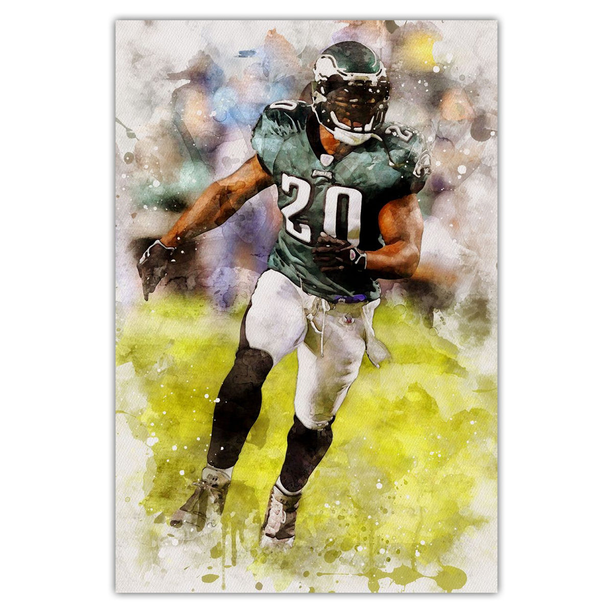 Brian Dawkins Art Poster 2 Canvas Wall Art Poster Decor Gift