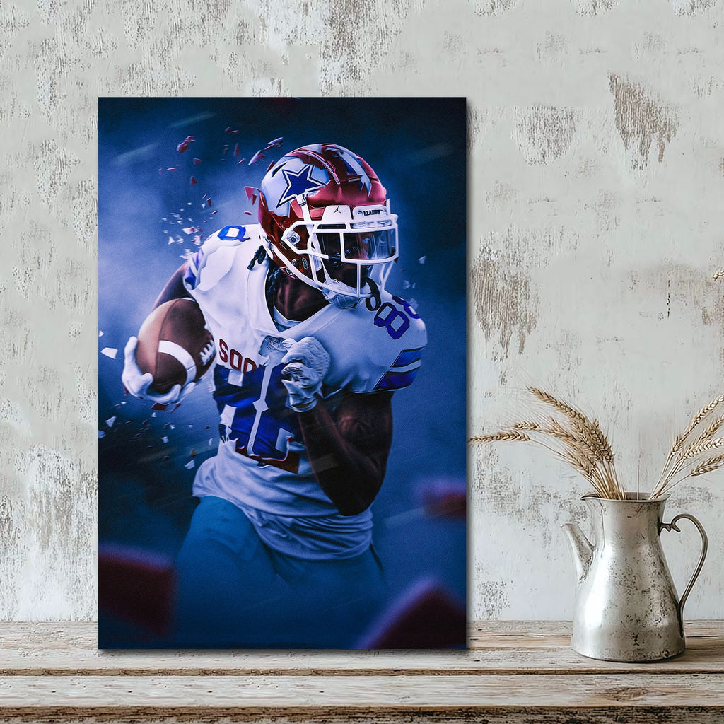 CeeDee Lamb Art Sports Decorative Poster School Dormitory 3 Canvas Wall Art Poster Decor Gift