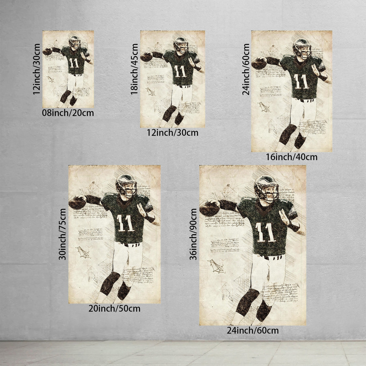 Carson Wentz Sports Celebrity Art Deco Poster 4 Canvas Wall Art Poster Decor Gift