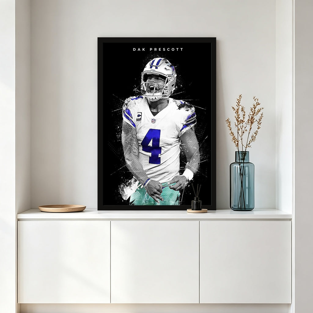 Dak Prescott Art Poster 1 Canvas Wall Art Poster Decor Gift