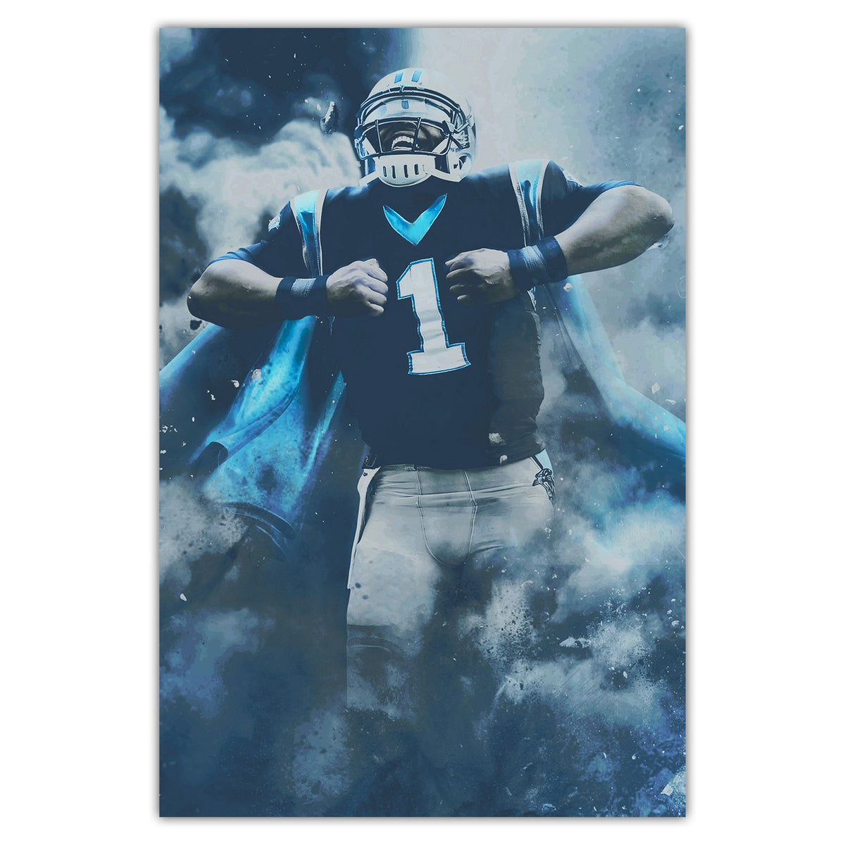 Cam Newton Sports Celebrity Art Deco Poster 2 Canvas Wall Art Poster Decor Gift