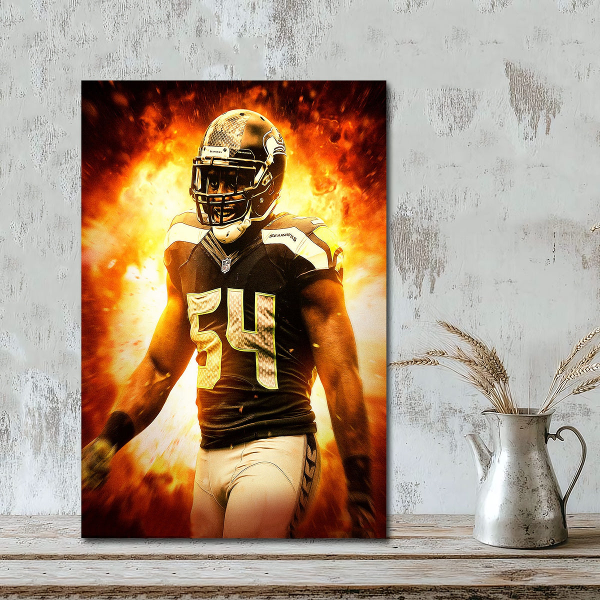 Bobby Wagner Art Sports Decorative Poster School Dormitory 9 Canvas Wall Art Poster Decor Gift