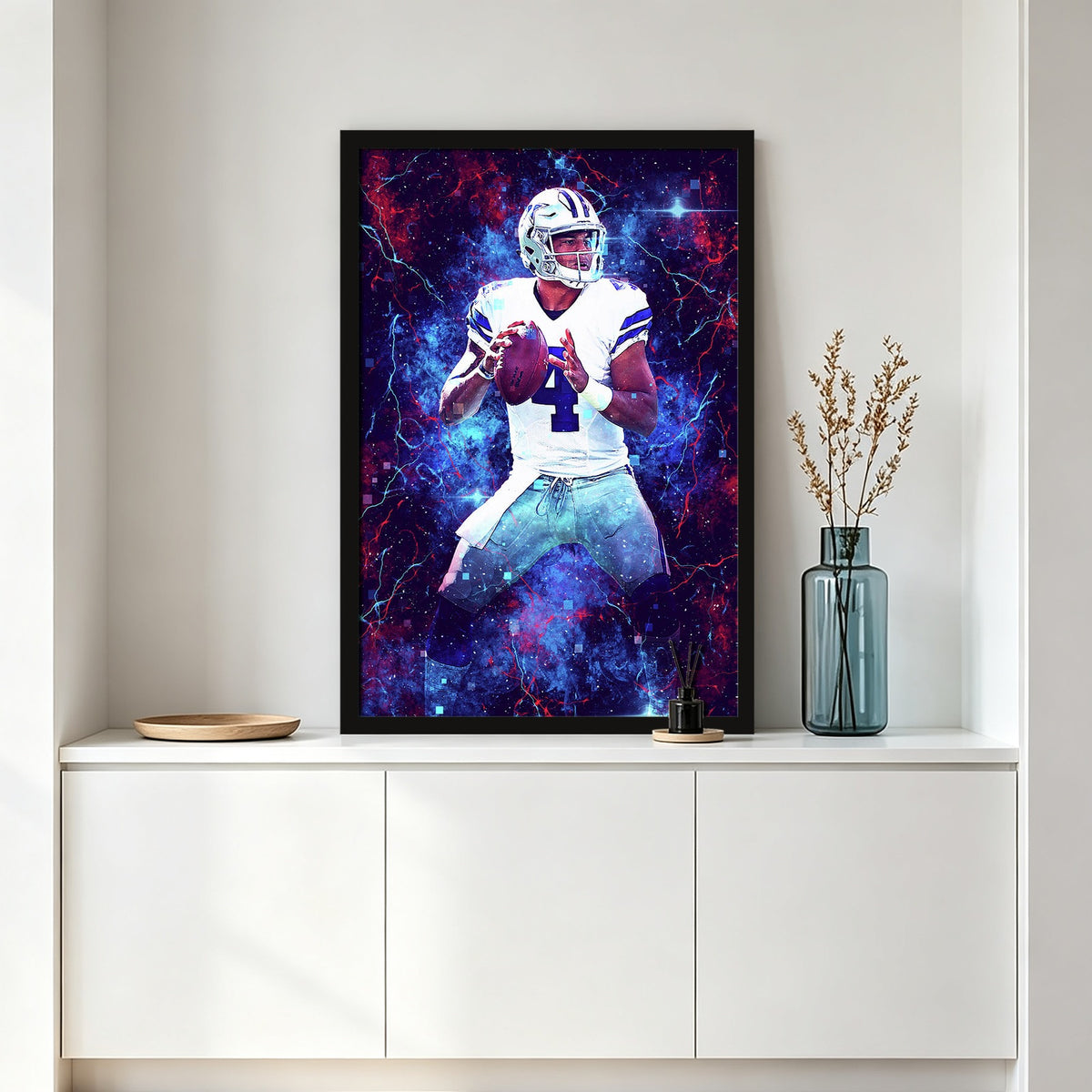 Dak Prescott Sports Celebrity Art Deco Poster 2 Canvas Wall Art Poster Decor Gift