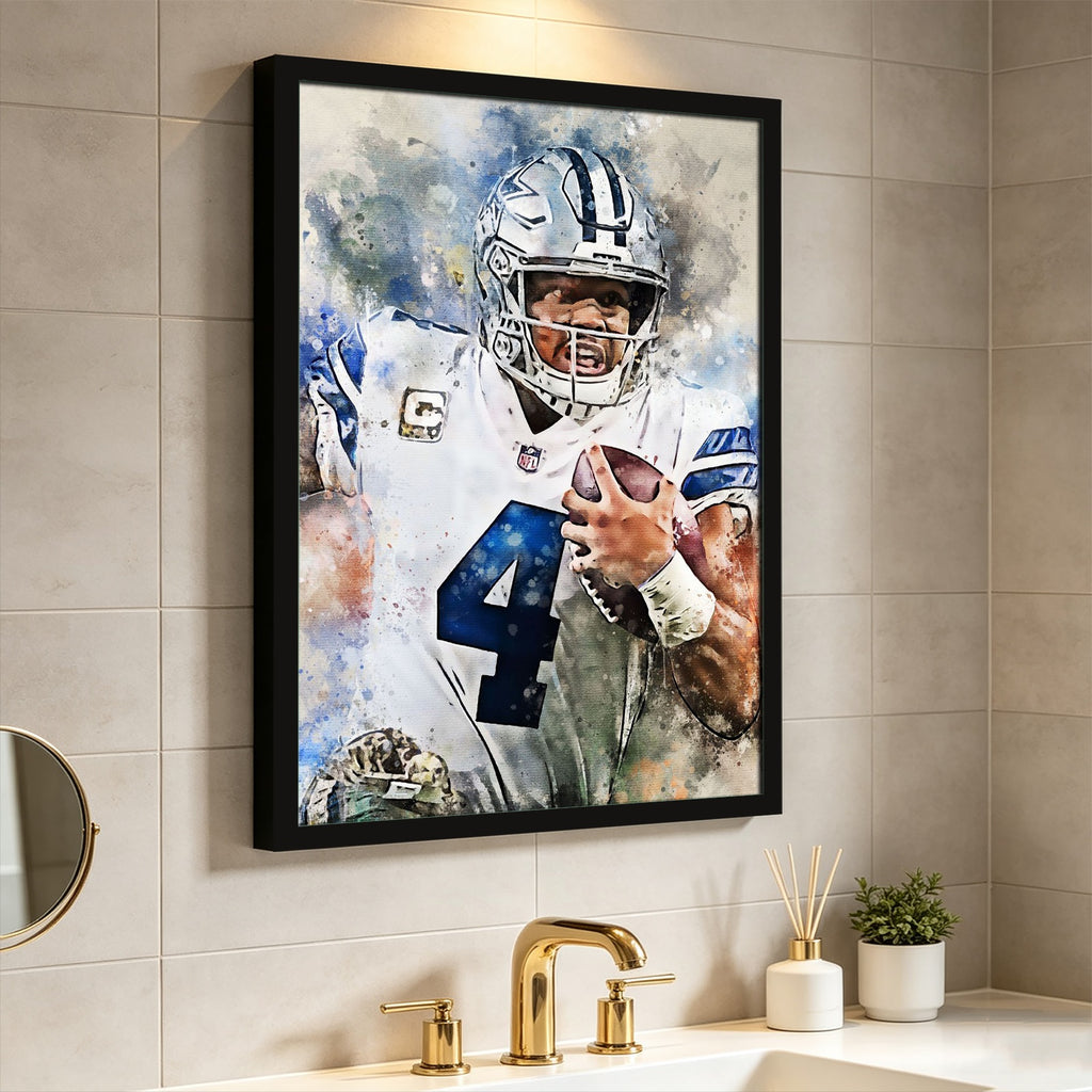 Dak Prescott Celebrity Sports Art Poster School Dining Room Decoration 0 Canvas Wall Art Poster Decor Gift
