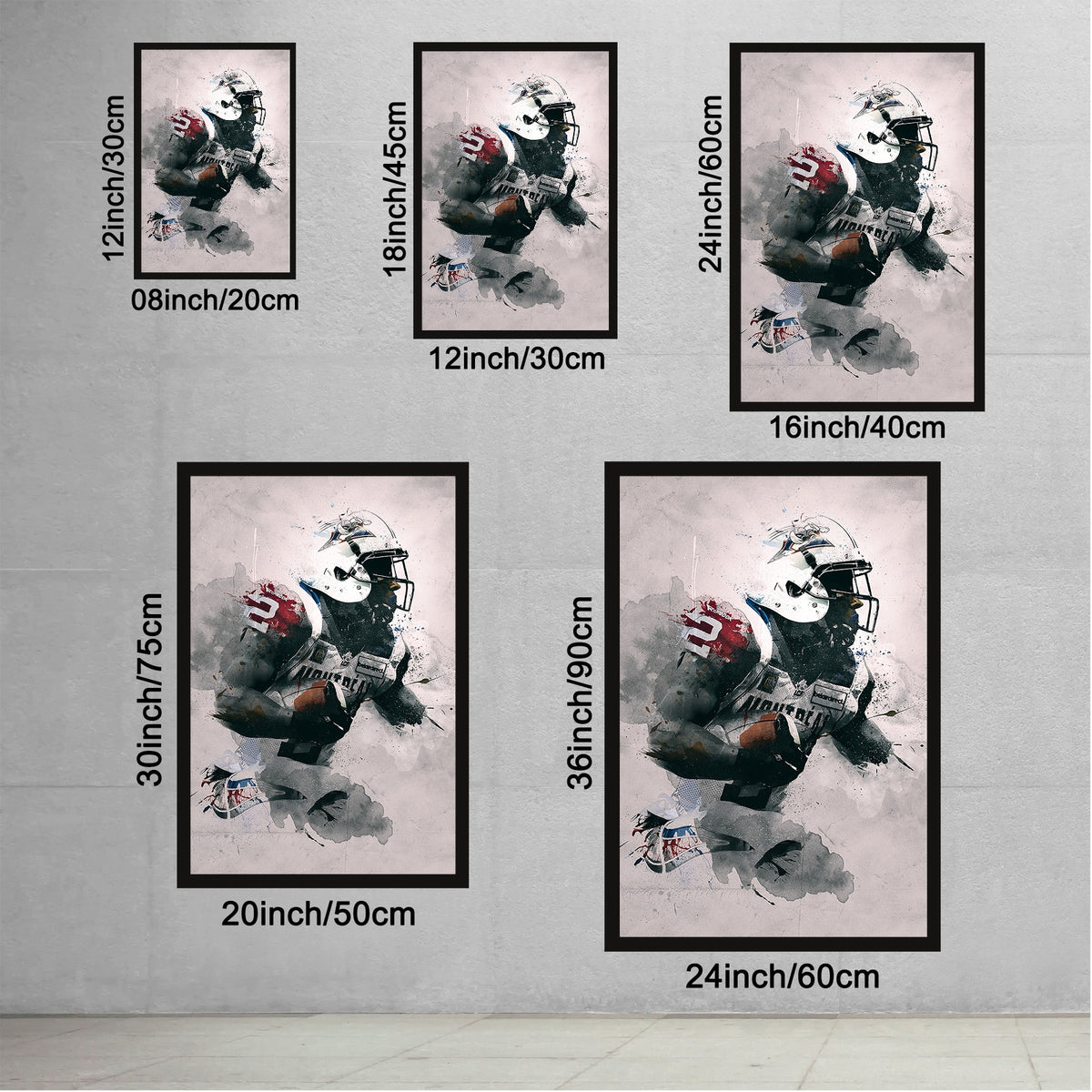 Brandon Whitaker Art Sports Decorative Poster School Dormitory 4 Canvas Wall Art Poster Decor Gift