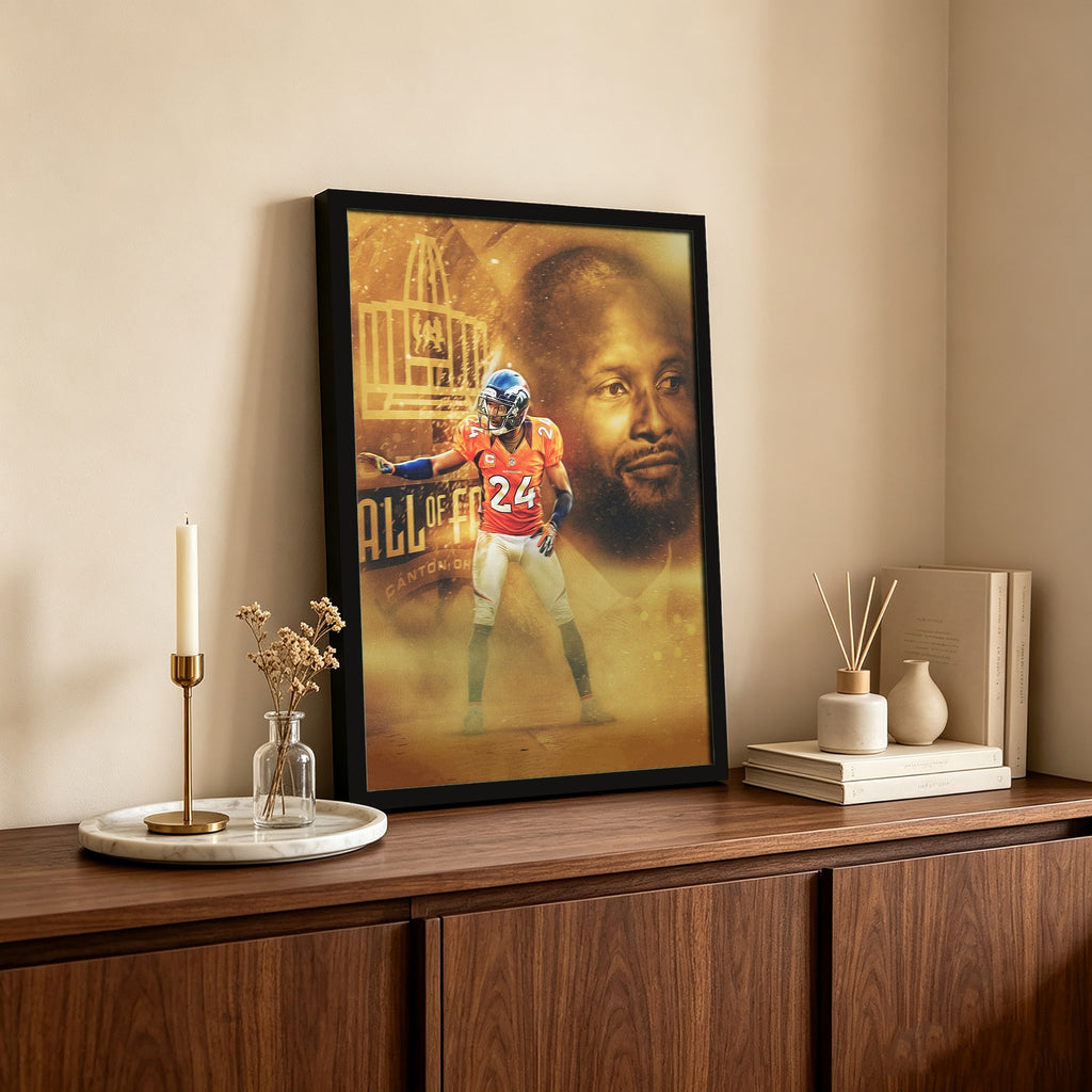 Champ Bailey Art Sports Decorative Poster School Dormitory 4 Canvas Wall Art Poster Decor Gift