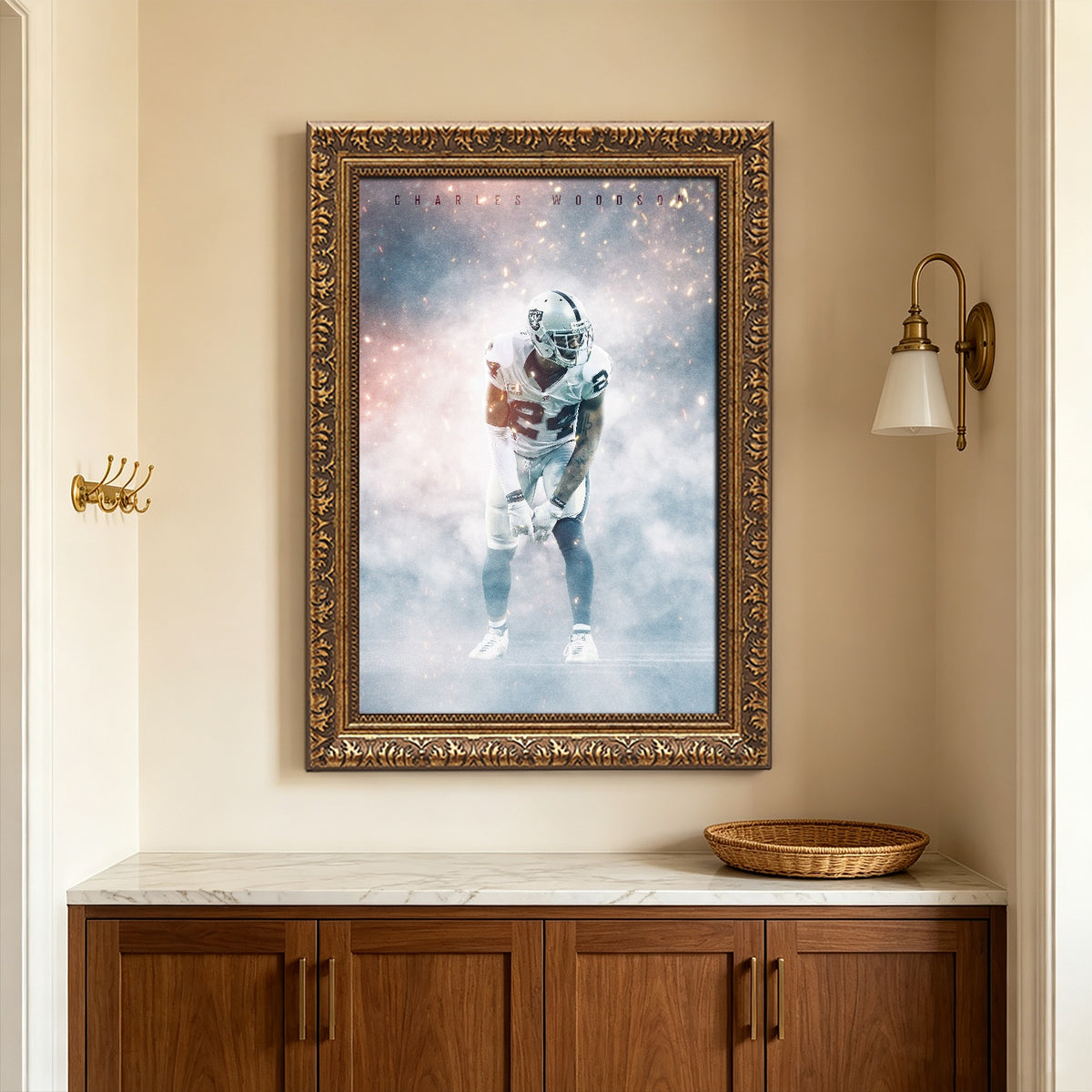 Charles Woodson Celebrity Sports Art Poster School Dining Room Decoration 3 Canvas Wall Art Poster Decor Gift