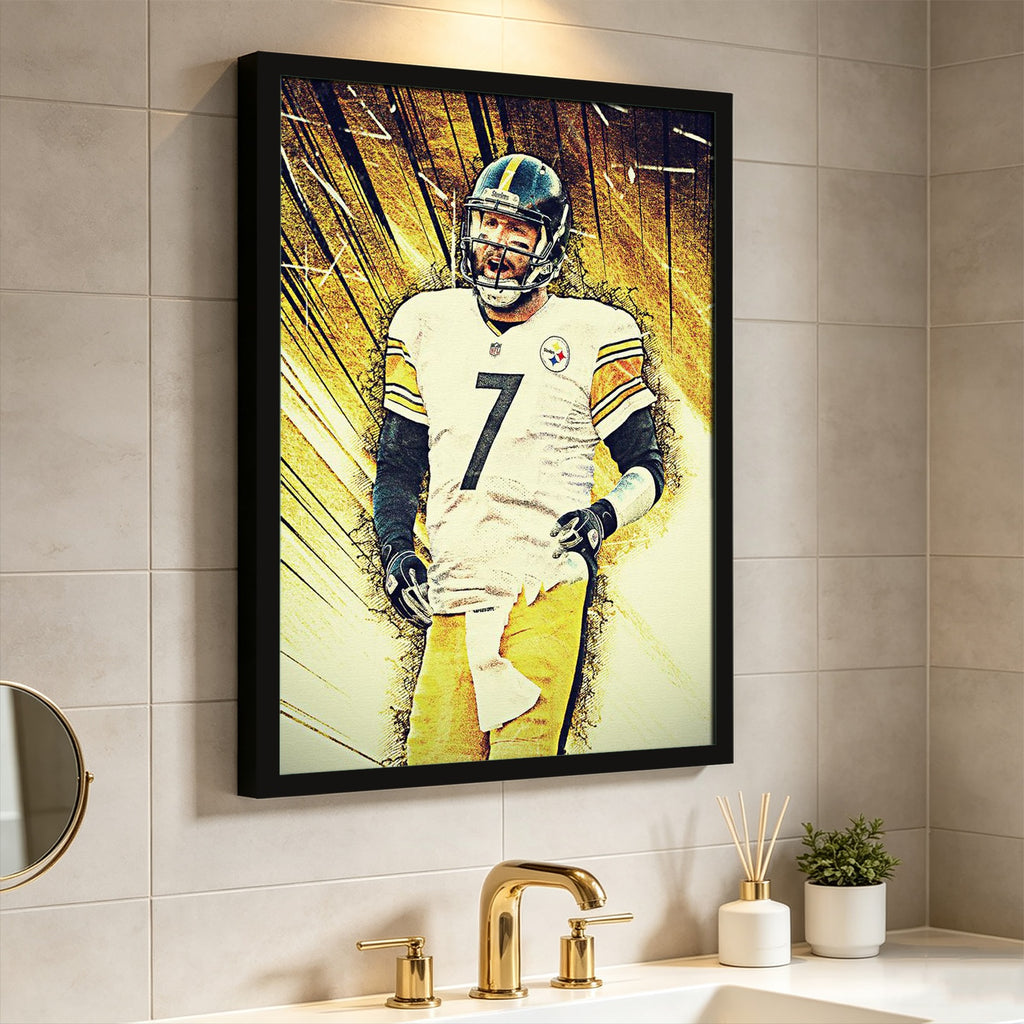 Ben Roethlisberger Celebrity Sports Art Poster School Dining Room Decoration 5 Canvas Wall Art Poster Decor Gift