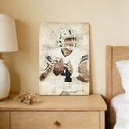 Dak Prescott Sports Celebrity Art Deco Poster 4 Canvas Wall Art Poster Decor Gift