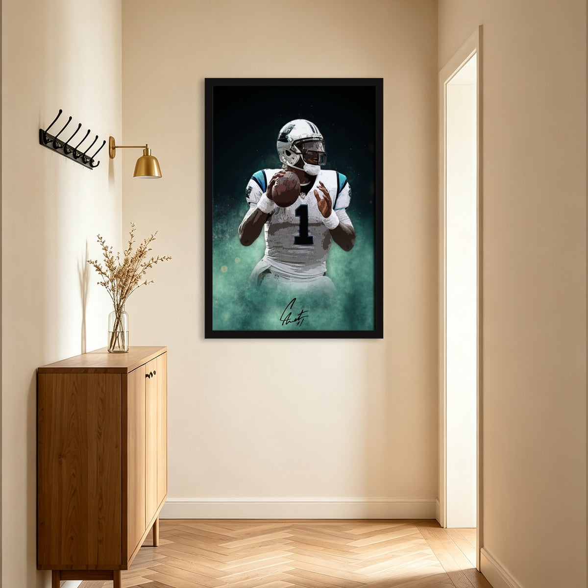 Cam Newton Celebrity Sports Art Poster School Dining Room Decoration 4 Canvas Wall Art Poster Decor Gift