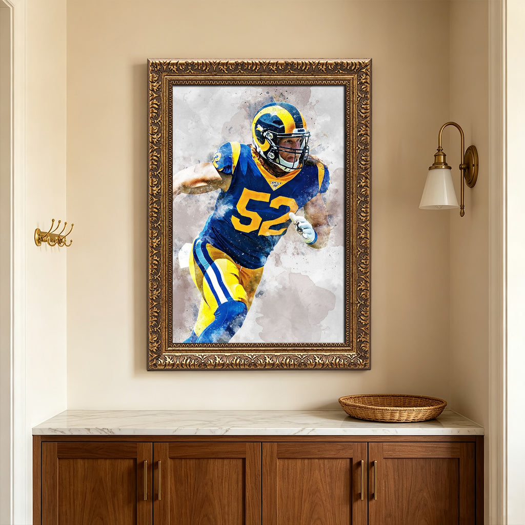 Clay Matthews Celebrity Sports Art Poster School Dining Room Decoration 3 Canvas Wall Art Poster Decor Gift
