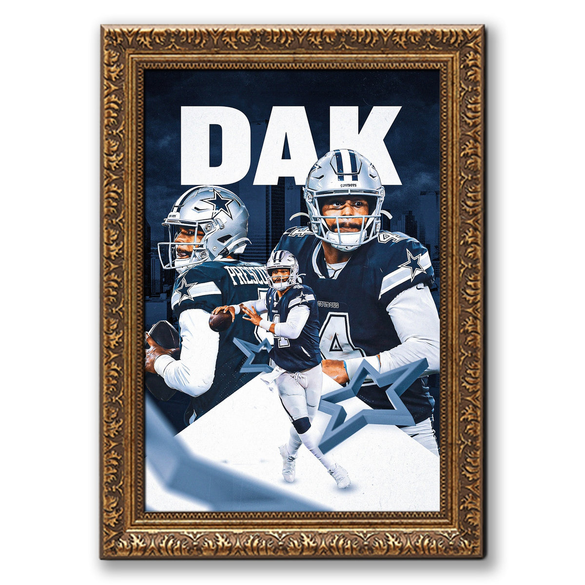 Dak Prescott Sports Celebrity Art Deco Poster 6 Canvas Wall Art Poster Decor Gift