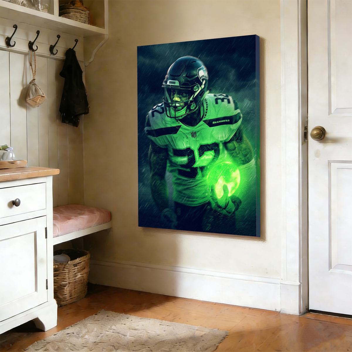 Chris Carson Art Sports Decorative Poster School Dormitory 3 Canvas Wall Art Poster Decor Gift