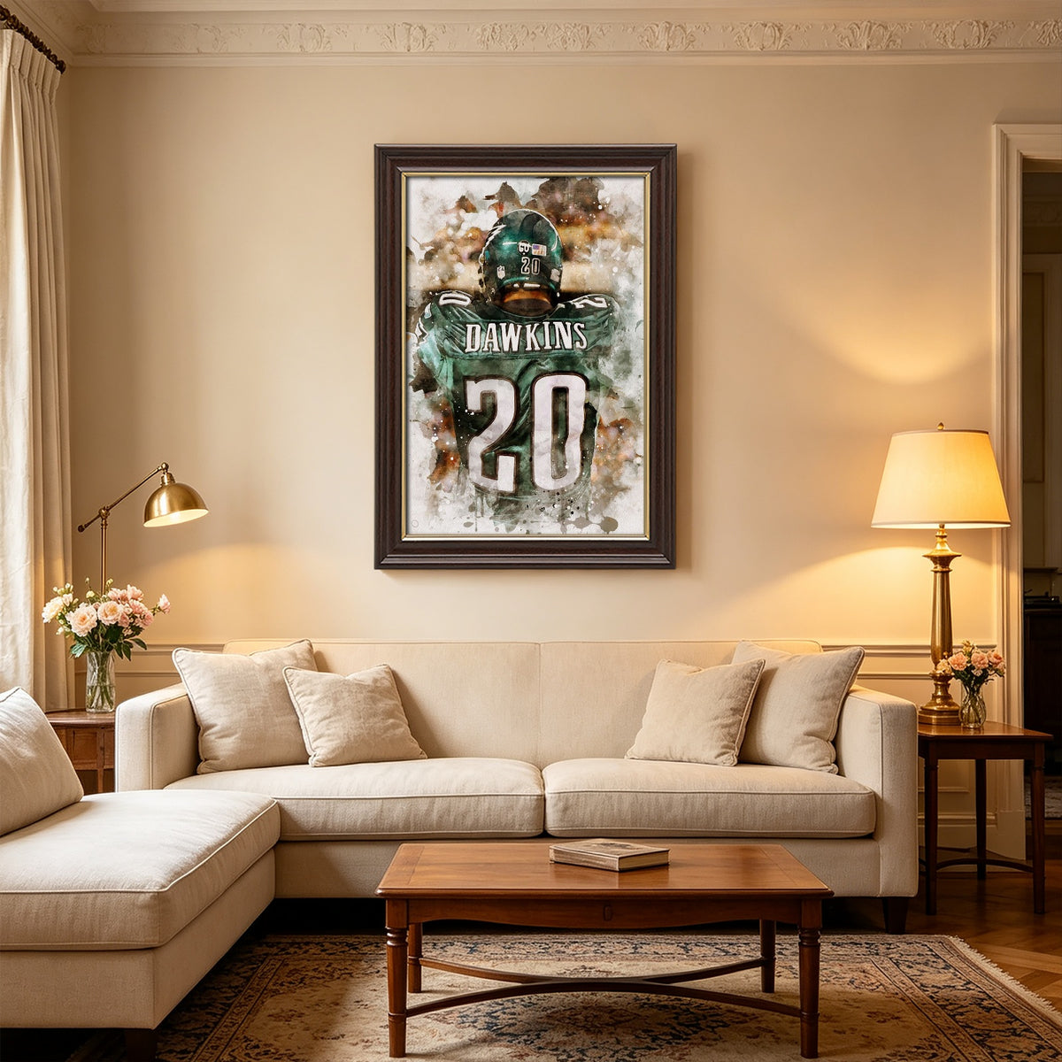 Brian Dawkins Art Poster 0 Canvas Wall Art Poster Decor Gift