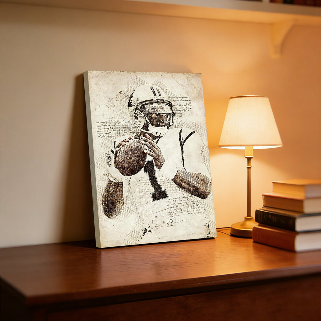 Cam Newton Sports Celebrity Art Deco Poster 7 Canvas Wall Art Poster Decor Gift