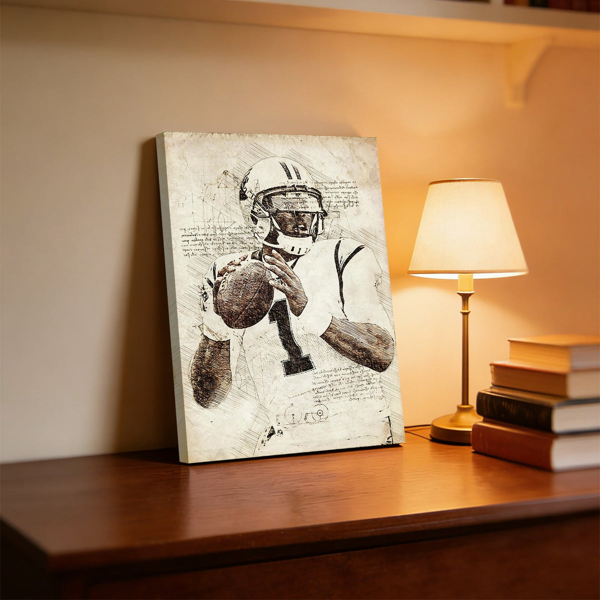 Cam Newton Sports Celebrity Art Deco Poster 7 Canvas Wall Art Poster Decor Gift