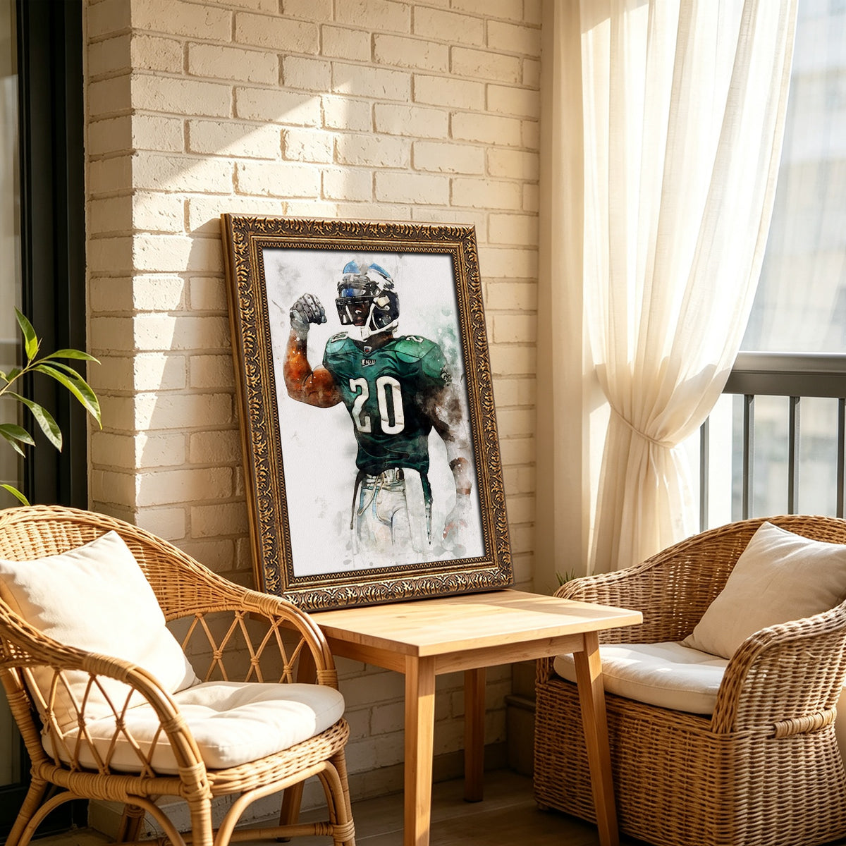 Brian Dawkins Art Poster 3 Canvas Wall Art Poster Decor Gift