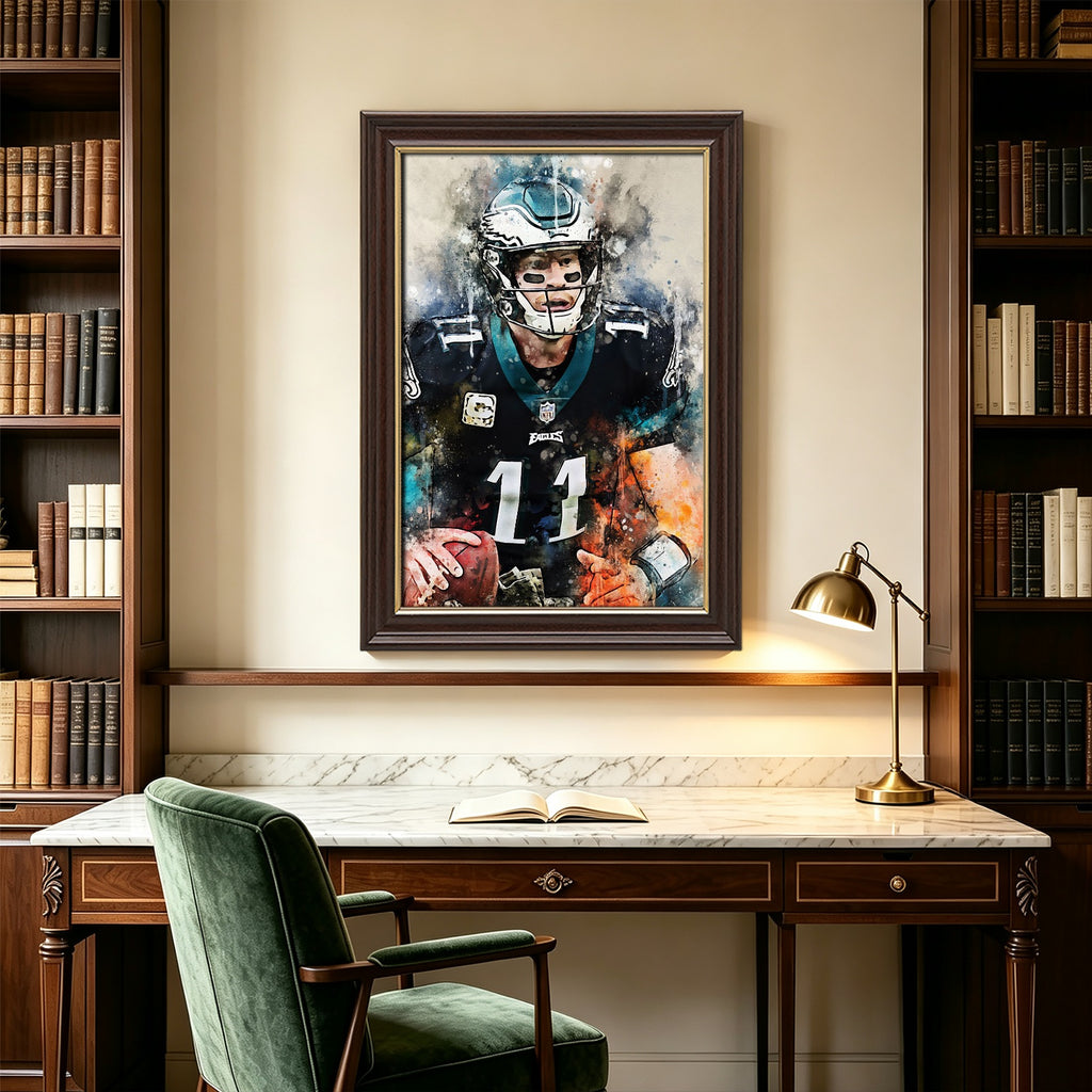 Carson Wentz Celebrity Sports Art Poster School Dining Room Decoration 5 Canvas Wall Art Poster Decor Gift
