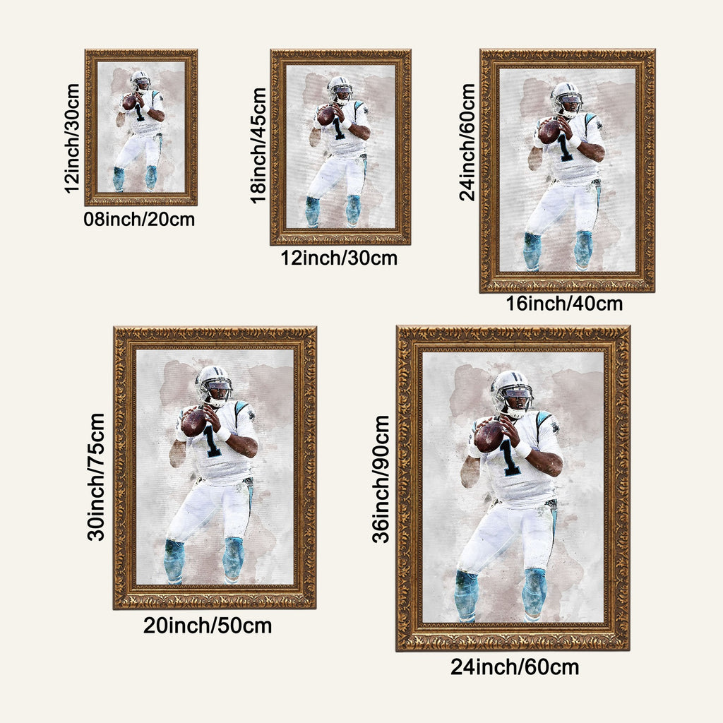 Cam Newton Celebrity Sports Art Poster School Dining Room Decoration 1 Canvas Wall Art Poster Decor Gift